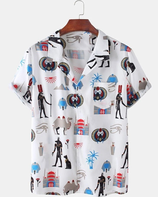 Vector Men's casual Hawaiian printed shirt